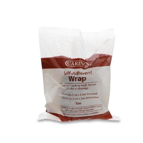 Medline Industries Inc Bandage Caring Compression Elastic 2"x5yd Latex Non-Sterile Cohesive Tan 36/Ca - PRM086002