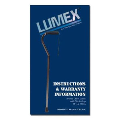 Graham Cane Single Lumex Aluminum 250lb Capacity 31-39" Black Adult 6/Ca - Field/Everest &Jennings - 5942A