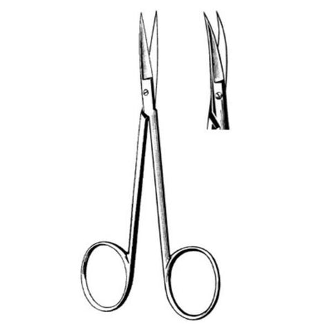 Sklar Instruments Scissors Iris Surgi-OR 3-1/2" Sharp/Sharp Smooth Curved Stainless Steel Each - 95-107
