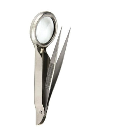 Miltex Forcep Splinter Vantage 3" Magnifier Serrated Straight Stainless Steel Each - Integra Miltex - V96-329