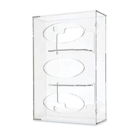 Marketlab Glove Box Holder Acrylic Triple Clear Side Loading Each - 3615-CL
