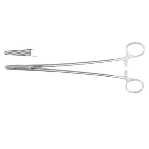 Miltex Holder Needle Mayo-Hegar Meister-Hand 10-1/2" Serrated Jaw Tungsten Carbide Each - Integra Miltex - MH8-130TC