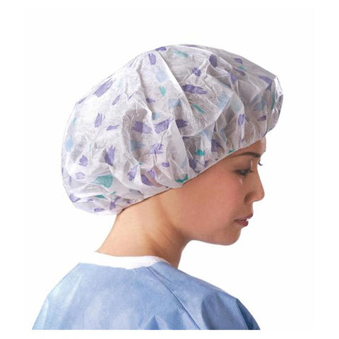 Medline Industries Inc Cap Surgeon Pro Series 24 in Brush Stroke Print 100/Bx - NON28229