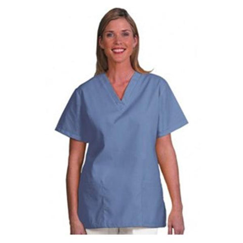 Fashion Seal Shirt Scrub Fashion Poplin Womens 2X Large Ceil Blue Each - 7347-2XL