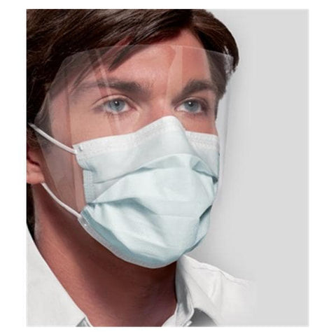 Crosstex International Combination Mask / Shield Isofluid Fog-Free ASTM Level 1 Turquoise 25/Bx, 16 BX/CA - GCIPWT