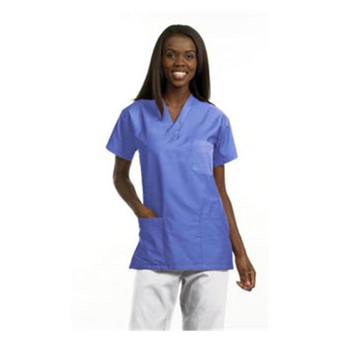 Fashion Seal Shirt Scrub Fashion Poplin Unisex Small Ceil Blue Each - 78762-S