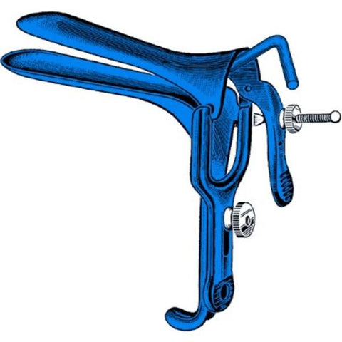 Sklar Instruments Speculum Vaginal Graves 4-3/4x1-1/2" Extra Large Blue Stainless Steel/Coated Each - 91-5028