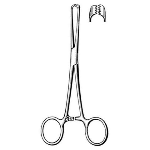 Sklar Instruments Forcep Tissue Allis Surgi-OR 6" Straight 5x6 Teeth Stainless Steel Each - 95-934