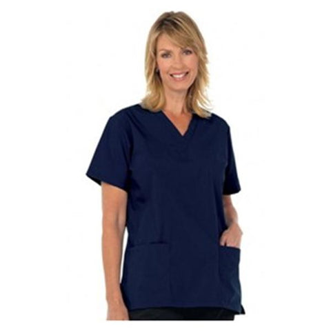 Fashion Seal Shirt Scrub Fashion Poplin Womens X-Large Navy Each - 7329-XL