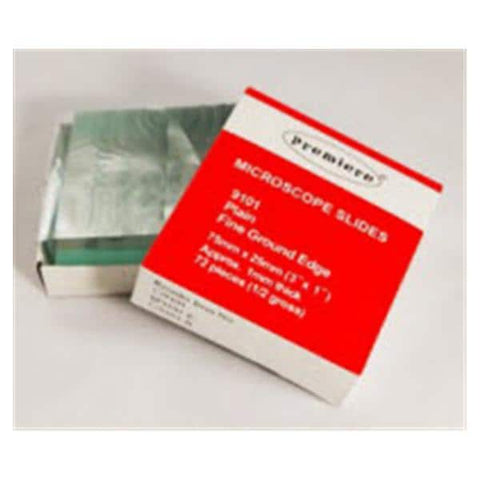 C&A Scientific Co. Premiere Frosted Microscope Slide 3x1" Asst Clr W/ Plsh Edg/Clipped Crnr 1440/Ca - 9101E