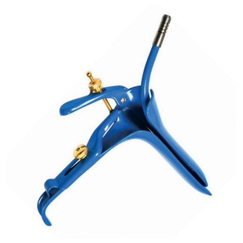 BR Surgical, LLC Speculum Vaginal Graves Medium 95x35mm Blue Stainless Steel/Insulated Coating Each - BR71-11052