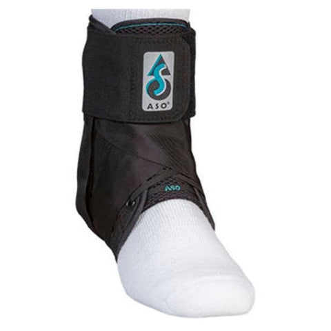 Medical Specialties Brace Stabilizer ASO Ank Nylon/Plastic BLat Black Size Small 11-12" Universal Each - 264072