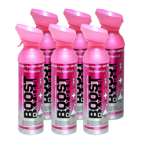 Boost Oxygen, Pink Grapefruit, Large (10-Liter), Case of 6