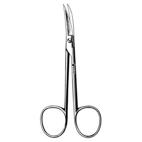 Sklar Instruments Scissors Plastic Surgery 4-1/2" Sharp/Sharp Smooth Curved Stainless Steel Each - 47-1345