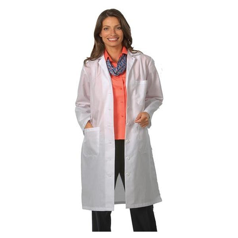 Fashion Seal Lab Coat 65% Polyester / 35% Cotton Womens White X-Small 41 in Each - 438-XS