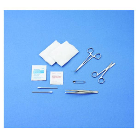 Busse Hospital Disposable Tray Instrument General Purpose With Scissors/5-1/2" Curved Kelly Hemostat 20/Ca - 754