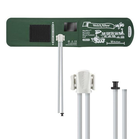Welch Cuff Blood Pressure FlexiPort 15-21cm Child Size 9 Arm Green Eachch - Allyn - REUSE-09-2TP