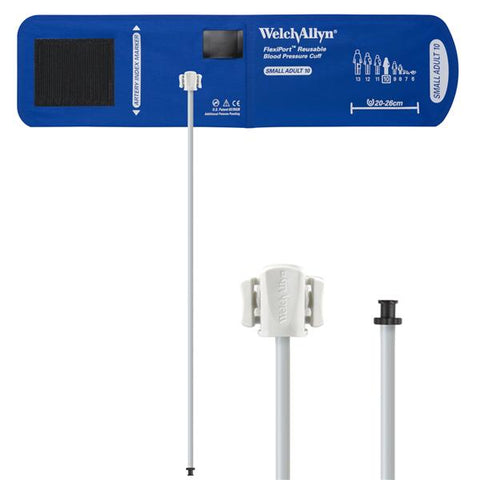 Welch Cuff Blood Pressure FlexiPort 20-26cm Small Adult Size 10 Arm Light Blue Each - Allyn - REUSE-10-1TP