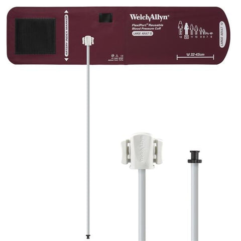 Welch Cuff Blood Pressure FlexiPort 32-43cm Large Adult Size 12 Arm Burgundy Each - Allyn - REUSE-12-1TP