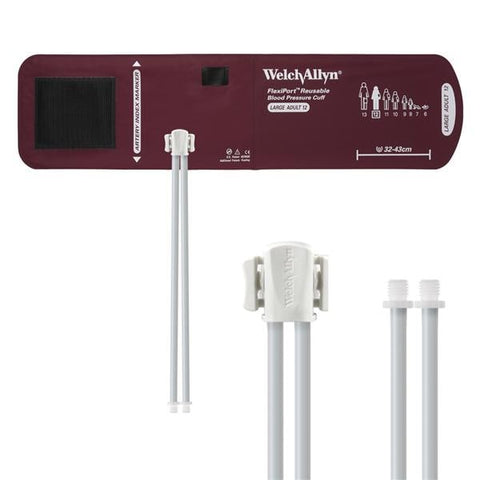 Welch Cuff Blood Pressure FlexiPort 32-43cm Large Adult Size 12 Arm Burgundy Eachch - Allyn - REUSE-12-2SC