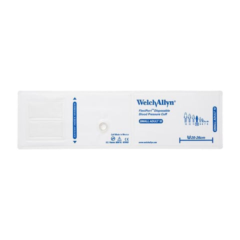 Welch Cuff Blood Pressure FlexiPort 20-26cm Sm Adlt 10 Arm White/Light Blue 20/Case - Allyn - SOFT-10