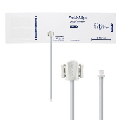Welch Cuff Blood Pressure FlexiPort 25-34cm Adlt 11 Arm White/Navy Blue 20/Package - Allyn - SOFT-11-1SC