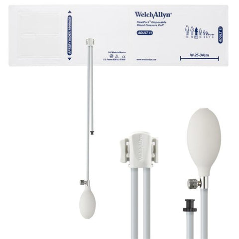 Welch Cuff Blood Pressure FlexiPort 25-34cm Adlt 11 Arm White/Navy Blue 20/Package - Allyn - SOFT-11-2BV