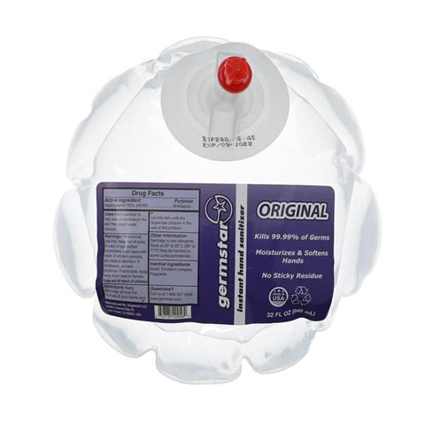 Germstar Sanitizer Hand Gel f/ 32oz Cmrcl Dspnsr Alc70% 32 oz Mn Pk Frsh Mnt 2/Pk - 20052