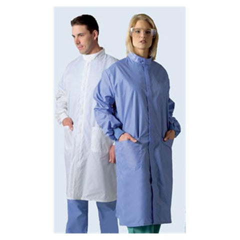 Medline Industries Inc Lab Coat Barrier Poly/Crbn ASEP Unsx Wht Lg Each - 6620BLHL