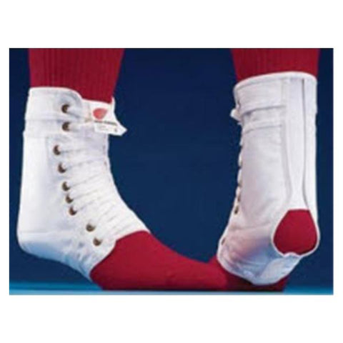 Bird & Cronin Brace Support Swede-O-Lok Ank Vnl Lmnt/Nyl White Sz M11-12/W12-13 Lg Univ Each - 0814-2314
