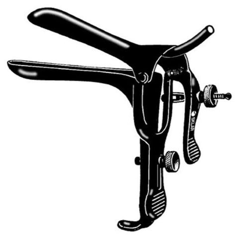 Sklar Instruments Speculum Vaginal Graves 4x1-1/4" Medium Black Stainless Steel Each - 90-9016