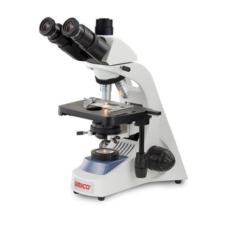 Unico Advanced Trinocular Microscope Mechanical Stage 4x/10x/40XR/100XR Obj Each - IP733PL