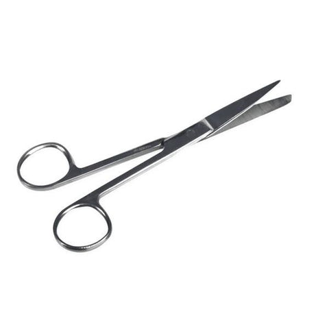 Medline Industries Inc Scissors Operating 5-1/2" Blunt/Blunt Straight Stainless Steel Disposable 12/Bx - MDS10374