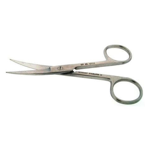 BR Surgical, LLC Scissors Operating 4-1/2" Sharp/Sharp Smooth Curved Stainless Steel Each - BR08-12111