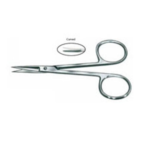 BR Surgical, LLC Scissors Knapp 4" Sharp/Sharp Smooth Curved Stainless Steel Each - BR08-34802