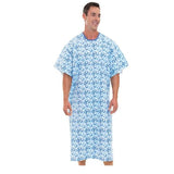 Fashion Seal Gown Patient Polyester / Cotton Sheeting 1Sz 51" Unsx Blu Flgr Ang Bck Adlt Each - 719-NS