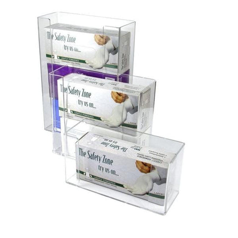 Unico Glove Box Holder Acrylic Triple Clear Each - 22373