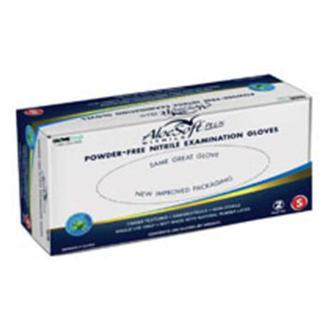 Glove Club Gloves Exam AloeSoft Plus Powder-Free Nitrile Latex-Free Small Blue 200/Bx, 10 BX/CA - 112-6403