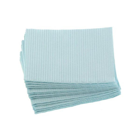Essentials Healthcare Products Bib Patient Essentials 13 in x 19 in Aqua / Blue 1 Ply Tissue / Poly 800/Ca - WEPBESBL