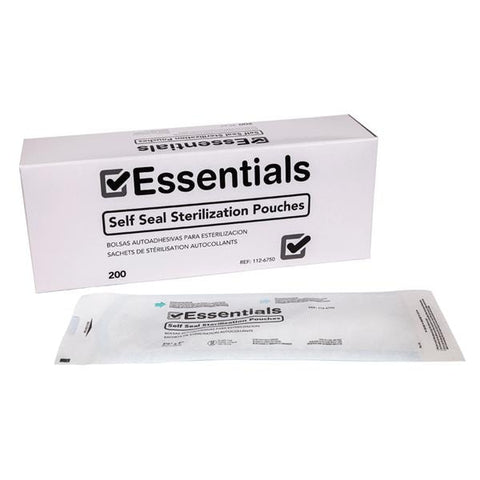Essentials Healthcare Products Pouch Self Seal Essentials 3.5 in x 9 in No Md frm Ltx 200/Bx, 6 BX/CA - 1126750