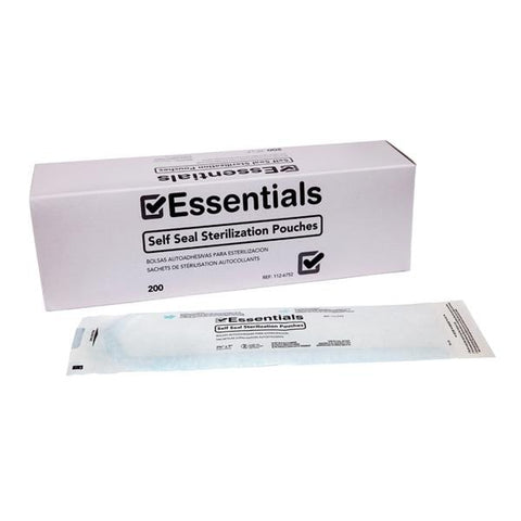 Essentials Healthcare Products Pouch Self Seal Essentials 2.75 in x 9 in No Md frm Ltx 200/Bx, 6 BX/CA - 1126752