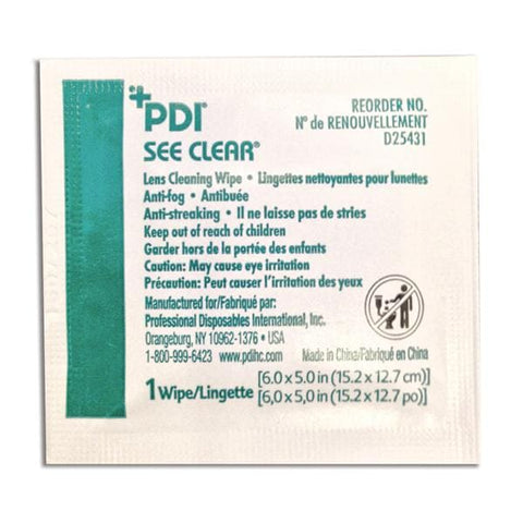 PDI Professional Disposables Wipes Cleaning See Clear 120/Bx - D25431