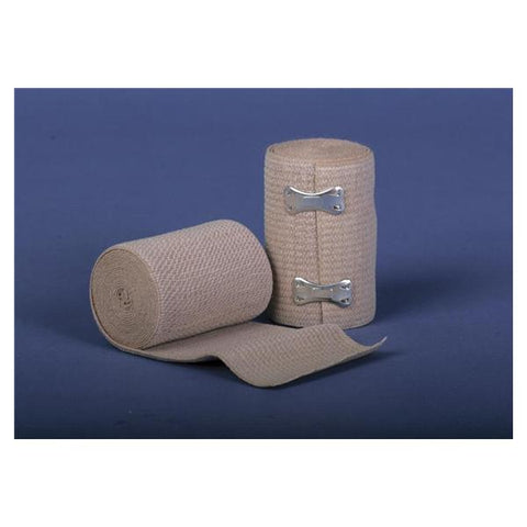 Medline Industries Inc Bandage Soft Wrap 4"x5yd Stretch Ctn/Poly/Elstc Clip Closure Beige LF NS 50/Ca - MDS046004