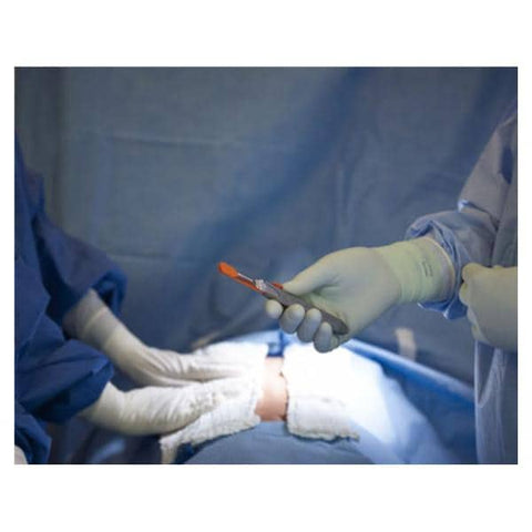 Sandel Medical Industries Scalpel #15 #3 Handle Plastic Safety Sterile Disposable 96/Ca - 2215-N