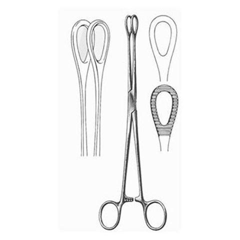 BR Surgical, LLC Forcep Sponge Foerster 10" Smooth Straight German Stainless Steel Each - WG16-17225