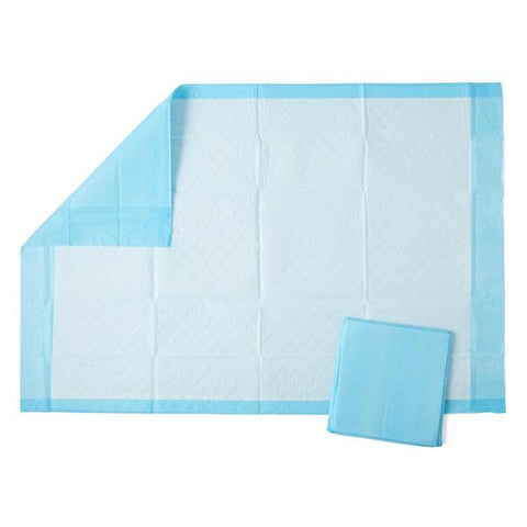 Medline Industries Inc Underpad Protection Plus Unisex Economy 23x36" Moderate White/Blue 150/Ca - MSC281232