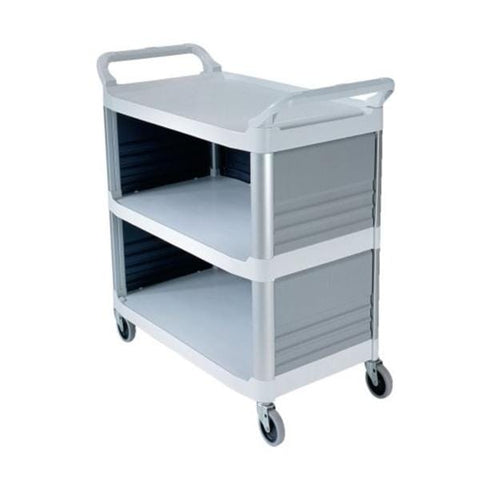 Rubbermaid Cart Utility 40-5/8x20x37-4/5" 4-4" Swivel Casters 3 Side Enclosed Panels Each - FG409300OWHT