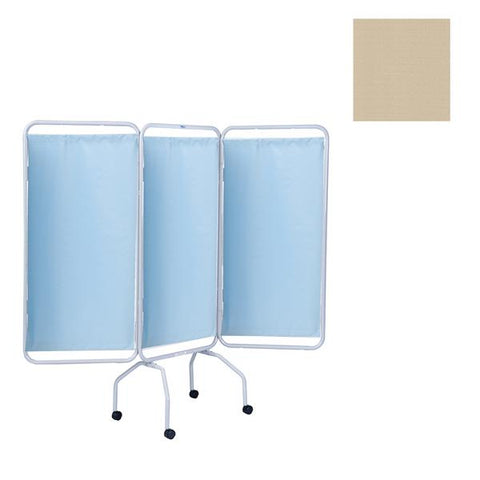 Winco Mfg, LLC Screen Privacy Steel 69x82 3 Panel Fawn Each - 3139-91