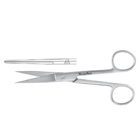 Miltex Scissors Operating Meister-Hand 4-1/2" Sharp/Sharp Straight Stainless Steel Each - Integra Miltex - MH5-2