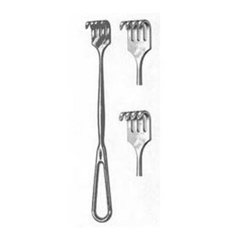 Miltex Retractor Volkman 8-3/4" Blunt 6 Prong Stainless Steel Each - Integra Miltex - 11-554